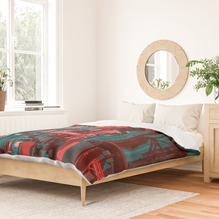 Anime Japan Street Duvet Cover Gallery Image 2