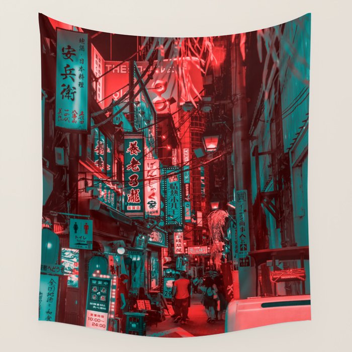 Anime Japan Street Wall Tapestry Gallery Image 4
