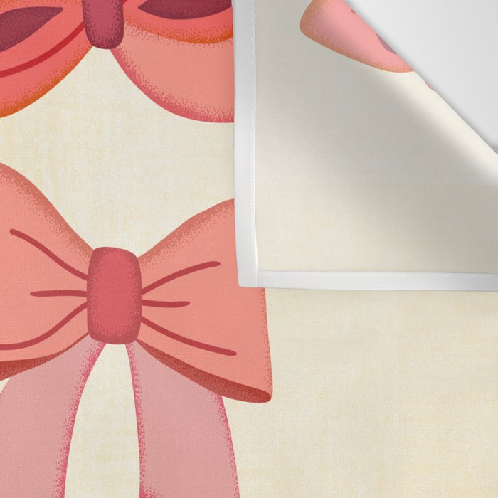 Vintage Pink Bows Wall Tapestry Gallery Image 3