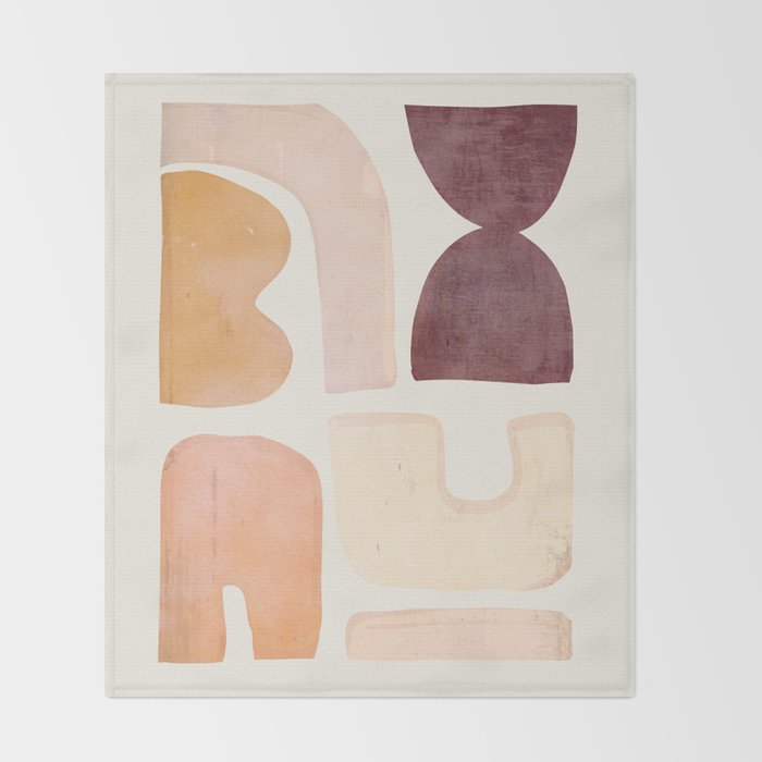 Minimal Shapes 5 Throw Blanket Gallery Image 2