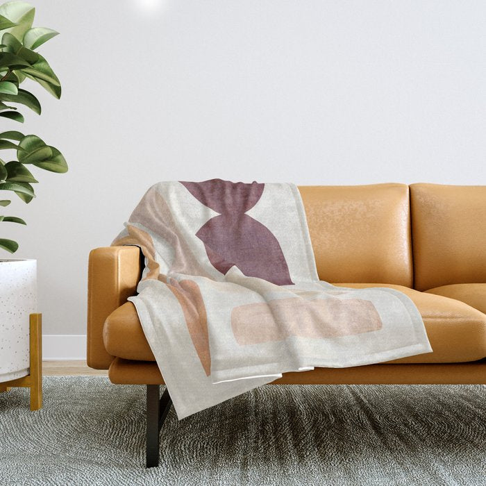 Minimal Shapes 5 Throw Blanket Gallery Image 1