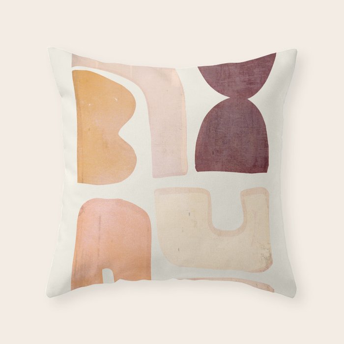 Minimal Shapes 5 Throw Pillow Gallery Image 1