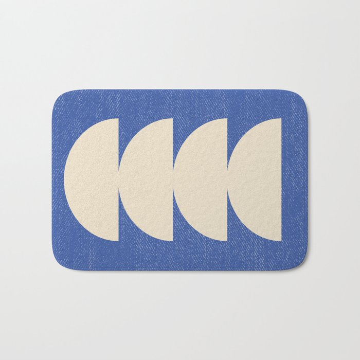 Half Circle 3 - Blue Texture Bath Mat Gallery Image 1