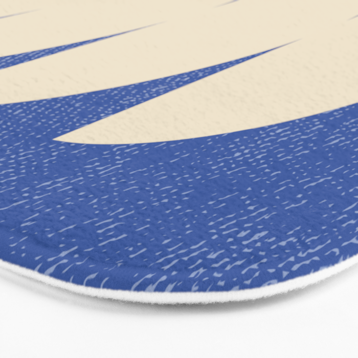 Half Circle 3 - Blue Texture Bath Mat Gallery Image 3