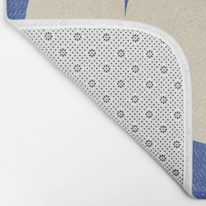 Half Circle 3 - Blue Texture Bath Mat Gallery Image 2