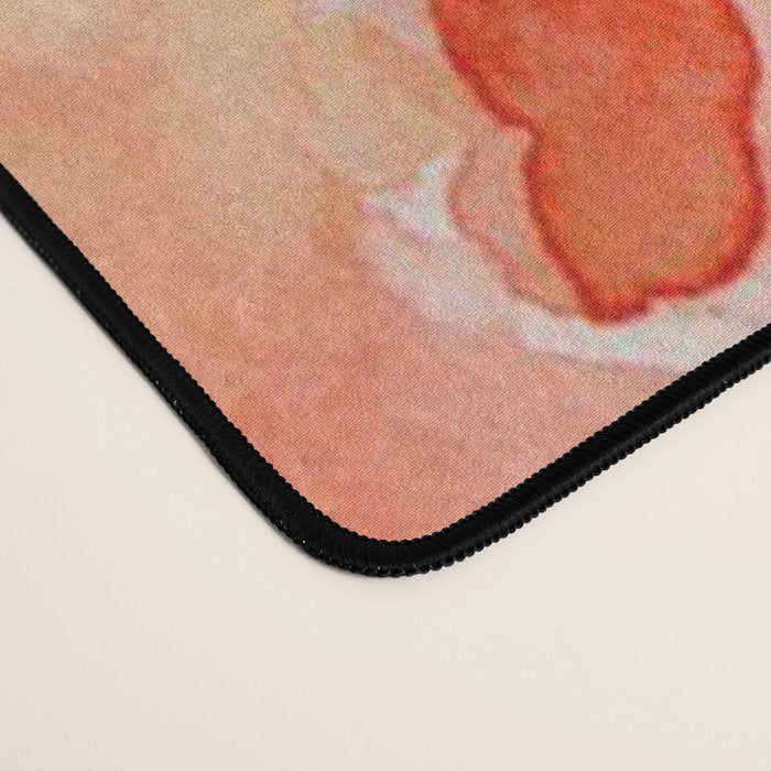 Abstract watercolor red orange pink poppies flowers Desk Mat Gallery Image 4