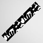 Black and white organic nature shape art pattern Table Runner Gallery Image 3