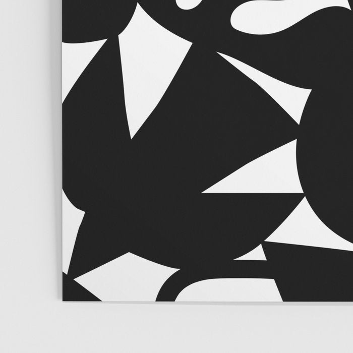 Black and white organic nature shape art pattern Poster Gallery Image 3