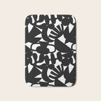 Black and white organic nature shape art pattern Bath Mat Gallery Image 1