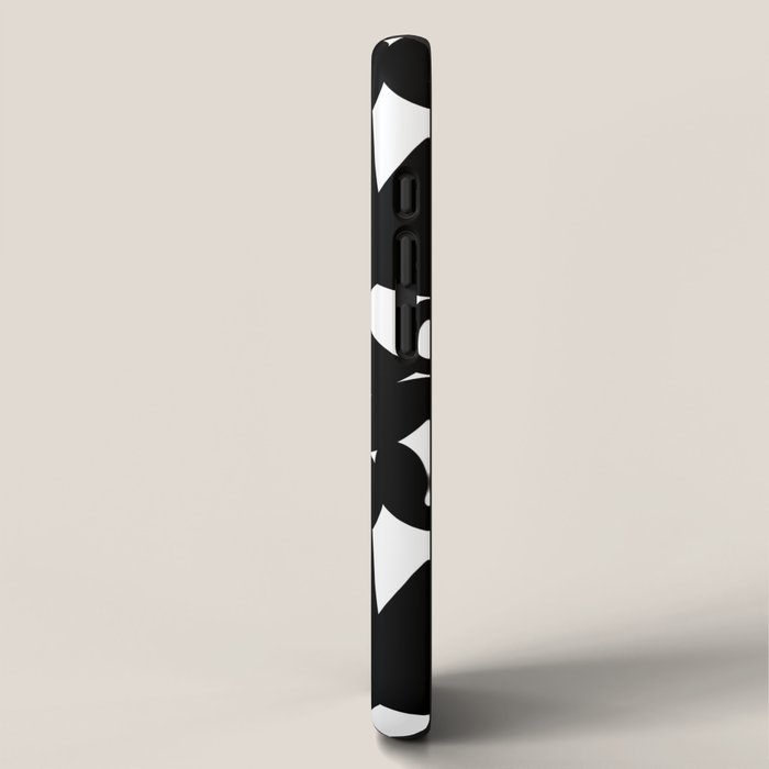 Black and white organic nature shape art pattern iPhone Case Gallery Image 2