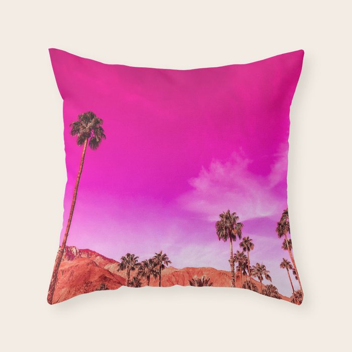 Palm Springs Rush Hour Throw Pillow Gallery Image 1