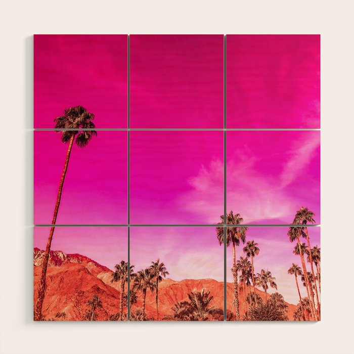 Palm Springs Rush Hour Wood Wall Art Gallery Image 1