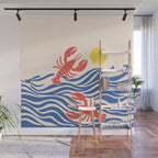 Lobsters Frolicking in the Ocean Waves Wall Mural Gallery Image 1