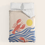 Lobsters Frolicking in the Ocean Waves Duvet Cover Gallery Image 6