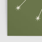 Taurus Zodiac Star Constellation Line Art Olive Green Poster Gallery Image 3