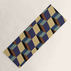 Cuboid Geometric Abstract Shapes Pattern XVII Yoga Mat Gallery Image 1