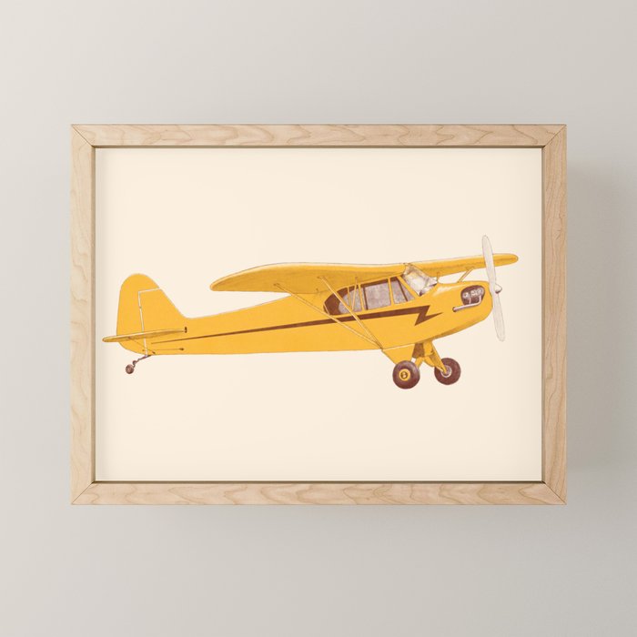 Little Yellow Plane Mini Art Print Gallery Image 1