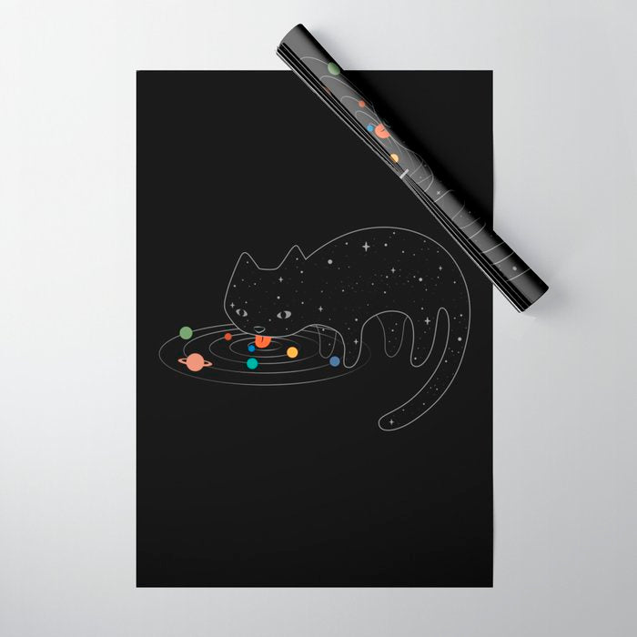 Cat Landscape 117: Catstronomy Wrapping Paper Gallery Image 1
