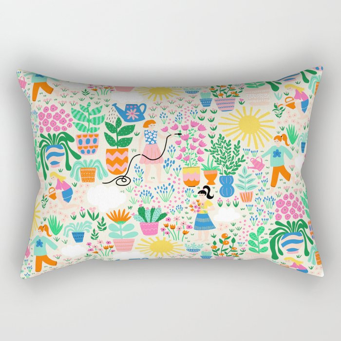 The Love Of Gardening Rectangular Pillow Gallery Image 1