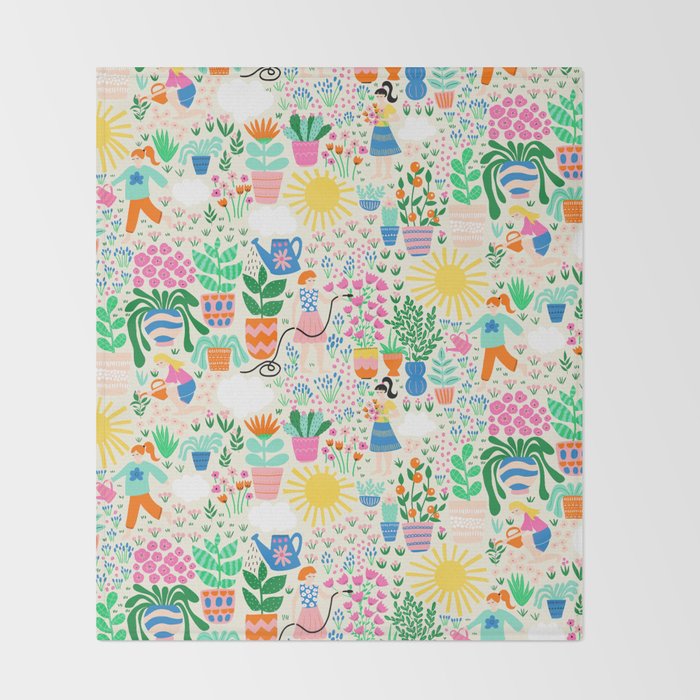 The Love Of Gardening Throw Blanket Gallery Image 2