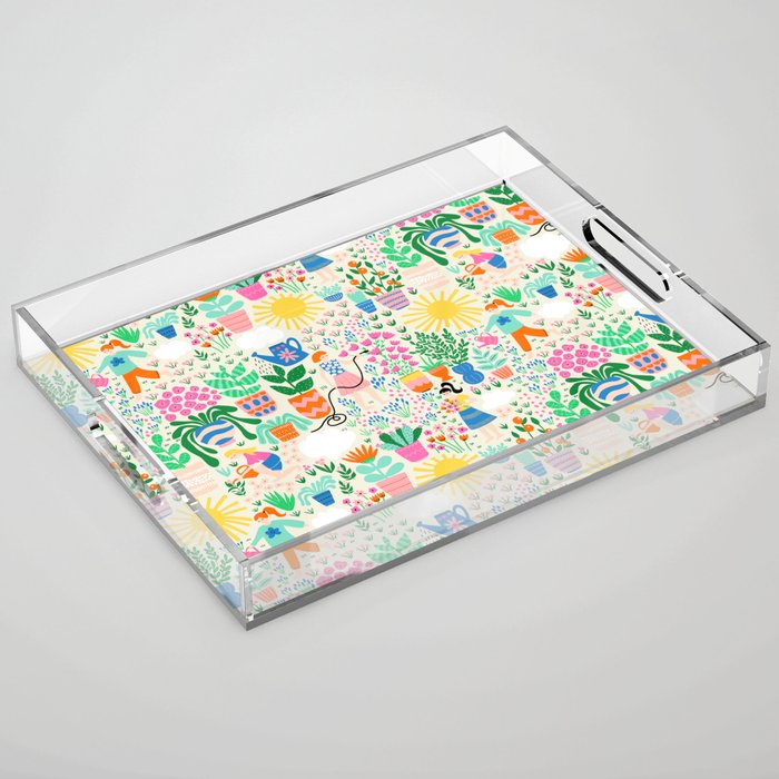 The Love Of Gardening Acrylic Tray Gallery Image 1