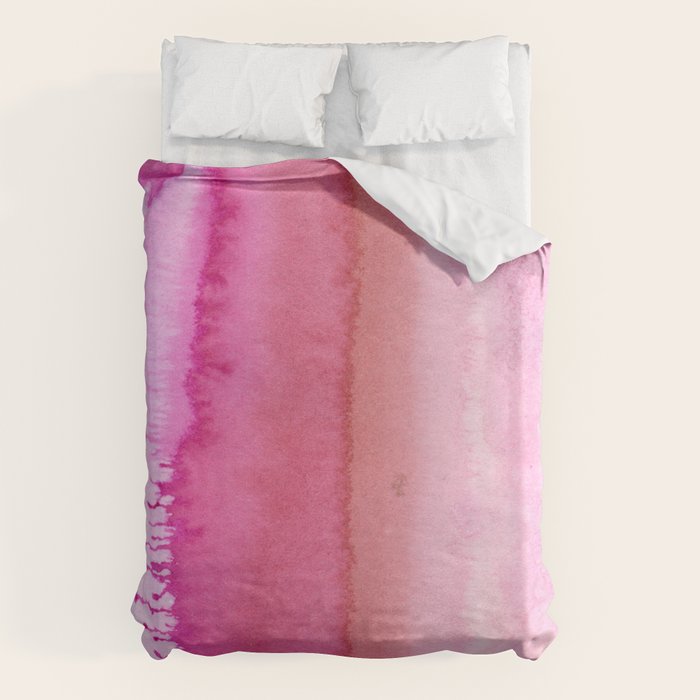 Modern abstract blush pink watercolor paint pattern Duvet Cover Gallery Image 1