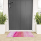 Modern abstract blush pink watercolor paint pattern Welcome Mat Gallery Image 3