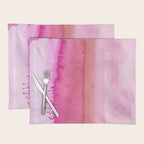 Modern abstract blush pink watercolor paint pattern Placemat Gallery Image 1