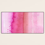 Modern abstract blush pink watercolor paint pattern Desk Mat Gallery Image 3
