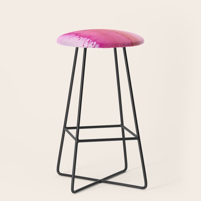 Modern abstract blush pink watercolor paint pattern Stool Gallery Image 1