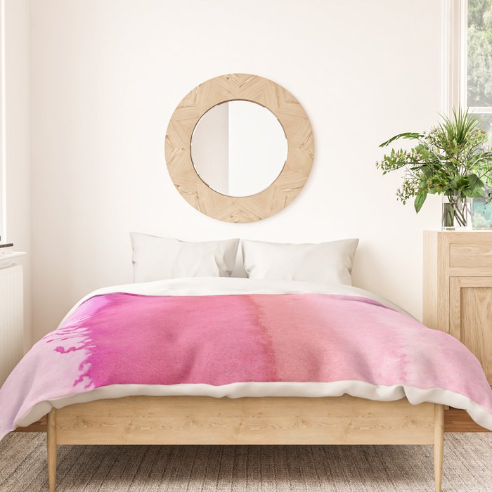 Modern abstract blush pink watercolor paint pattern Duvet Cover Gallery Image 3