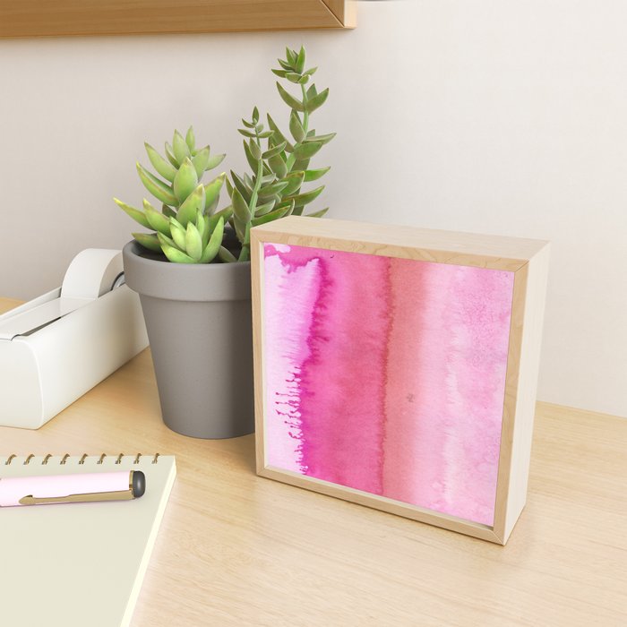 Modern abstract blush pink watercolor paint pattern Mini Art Print Gallery Image 2