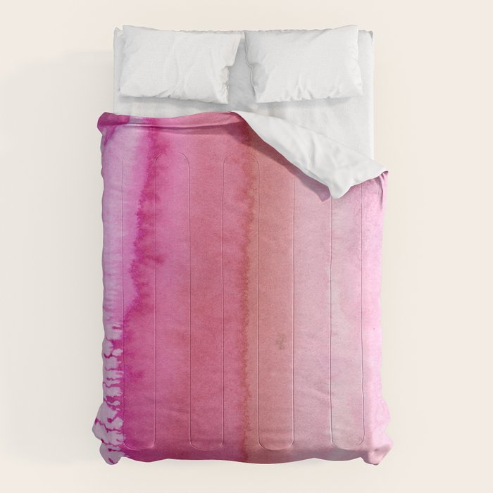 Modern abstract blush pink watercolor paint pattern Comforter Gallery Image 6