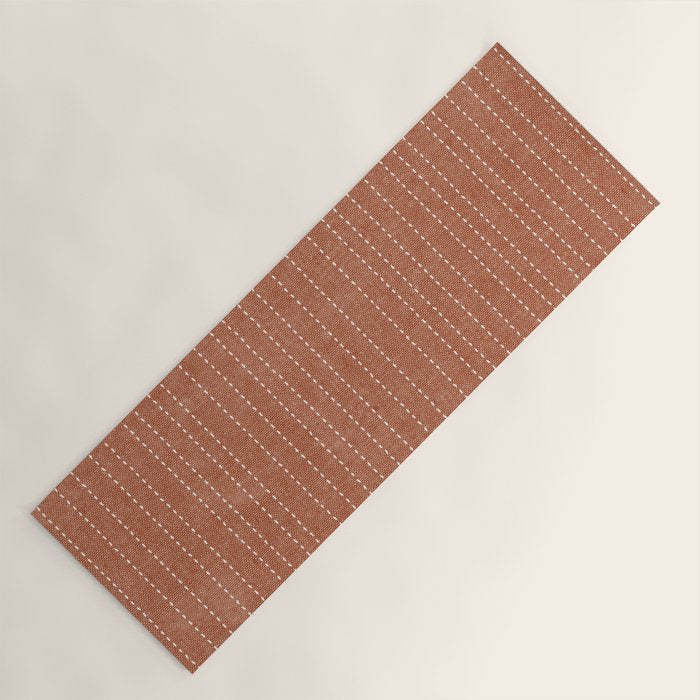 stitched stripes - ginger Yoga Mat Gallery Image 1