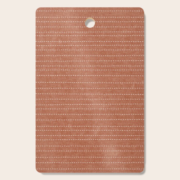 stitched stripes - ginger Cutting Board Gallery Image 1