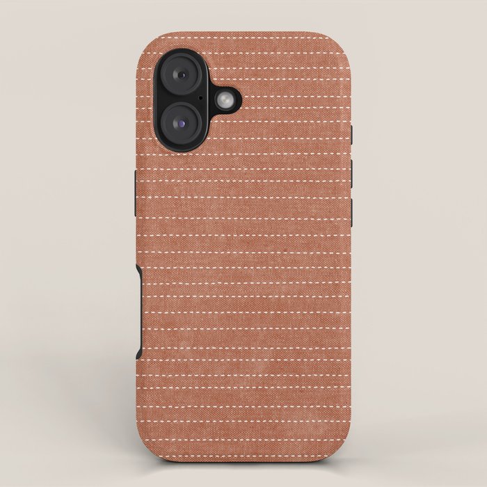stitched stripes - ginger iPhone Case Gallery Image 1