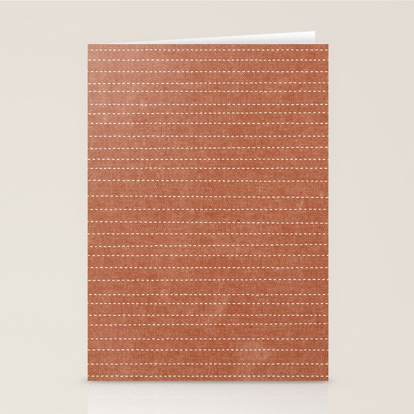 stitched stripes - ginger Stationery Card Gallery Image 1