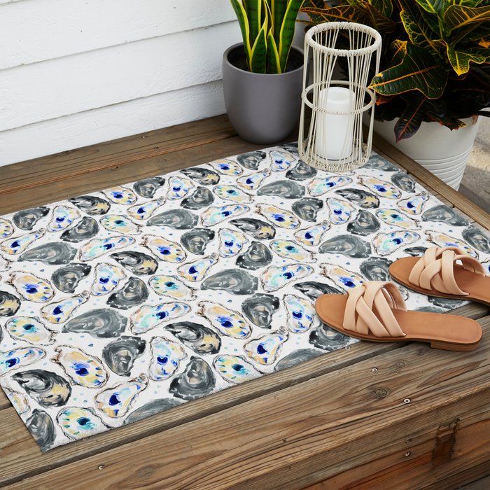 Coastal Oysters Outdoor Rug Gallery Image 2