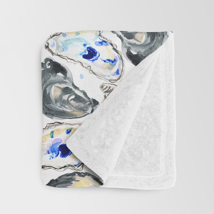 Coastal Oysters Throw Blanket Gallery Image 3
