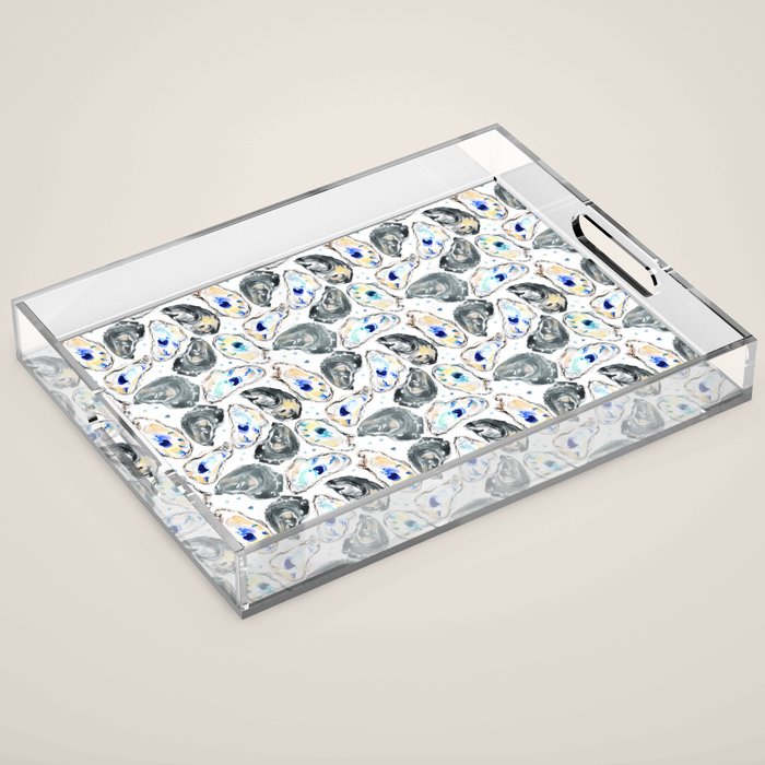 Coastal Oysters Acrylic Tray Gallery Image 1