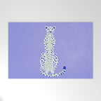 Periwinkle Cheetah Welcome Mat Gallery Image 1