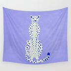 Periwinkle Cheetah Wall Tapestry Gallery Image 4