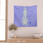Periwinkle Cheetah Wall Tapestry Gallery Image 2