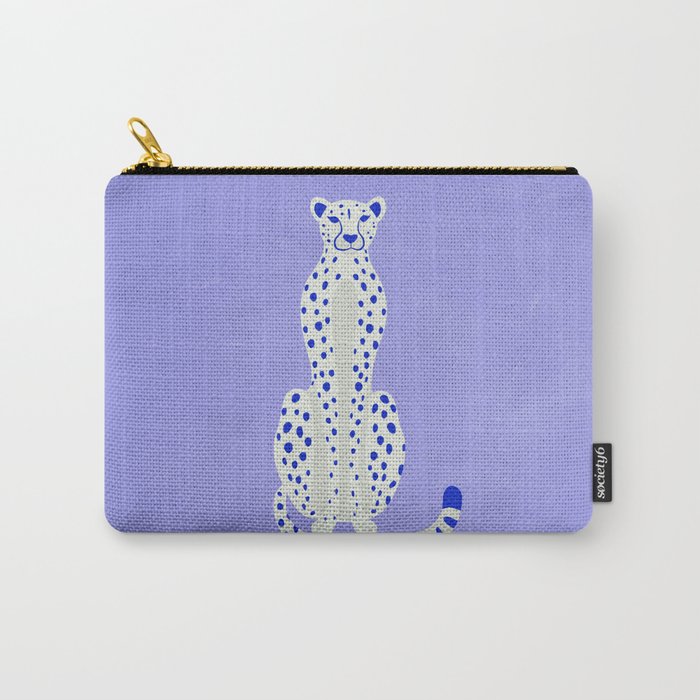 Periwinkle Cheetah Carry All Pouch Gallery Image 1