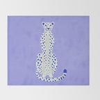 Periwinkle Cheetah Throw Blanket Gallery Image 2