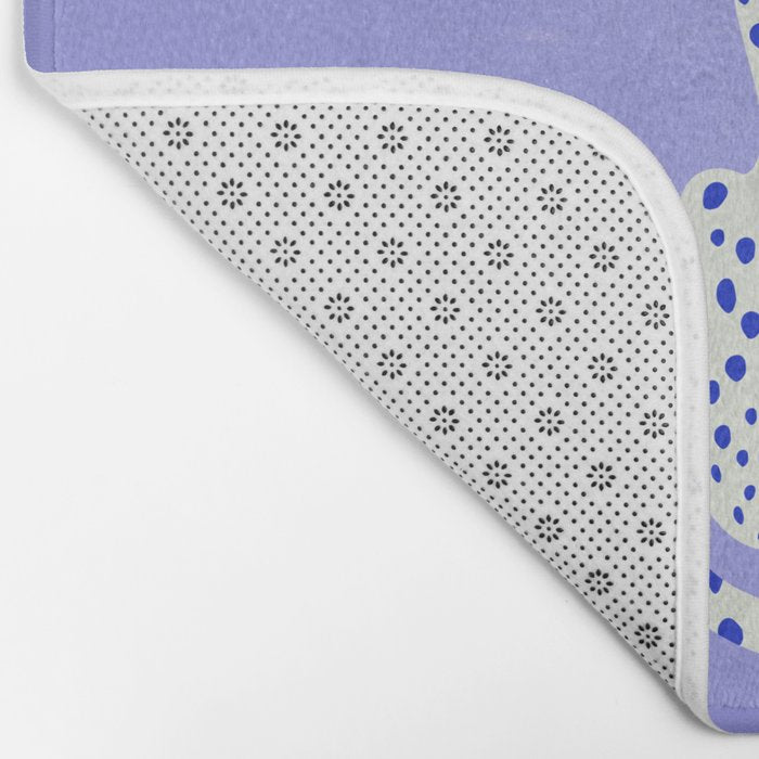 Periwinkle Cheetah Bath Mat Gallery Image 2