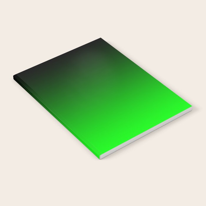 Black Lime Green Neon Nights Ombre Notebook Gallery Image 2