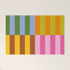 Split Stripes Color Symphony Welcome Mat Gallery Image 1