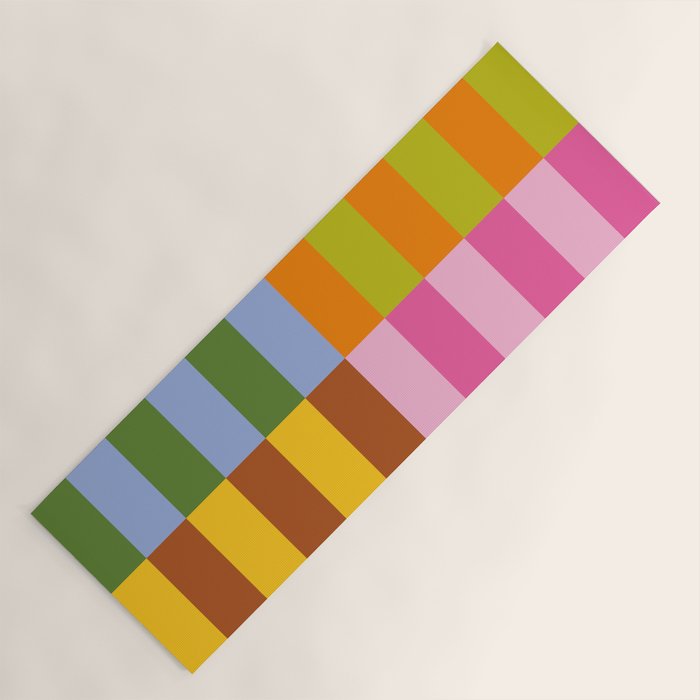 Split Stripes Color Symphony Yoga Mat Gallery Image 1