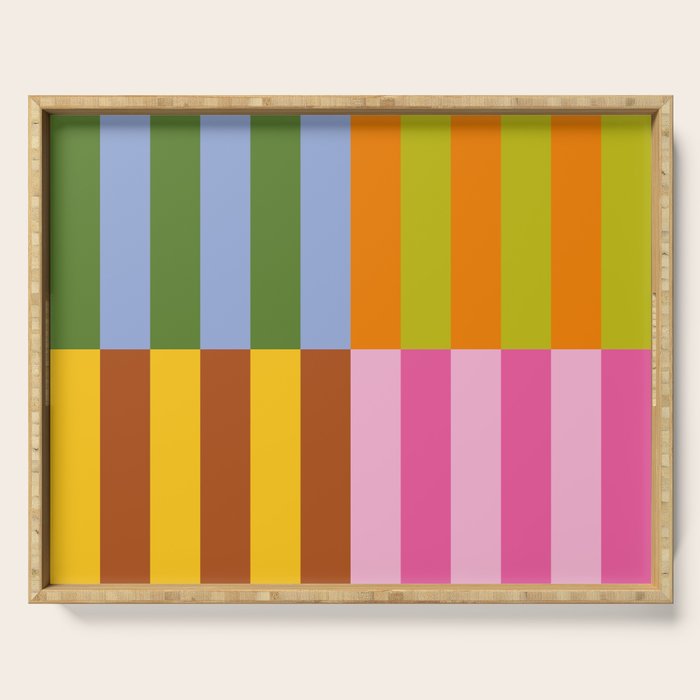 Split Stripes Color Symphony Serving Tray Gallery Image 1